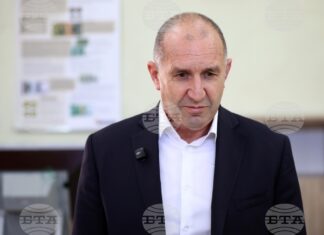 На снимката: лидерът на коалиция „Прогресивна България“ Румен Радев.