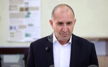 На снимката: лидерът на коалиция „Прогресивна България“ Румен Радев.