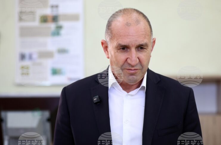 На снимката: лидерът на коалиция „Прогресивна България“ Румен Радев.