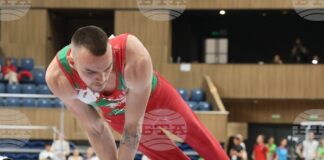 Националът по спортна гимнастика Раян Радков получи най-висока оценка на кон с гривни на първенството на италианската Серия А2