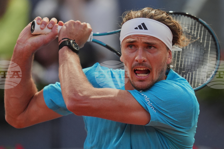 ОБНОВЕНА Двукратният шампион Александър Зверев продължава напред в турнира от сериите "Мастърс" в Мадрид