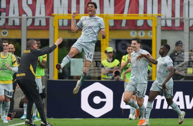 Удинезе погуби окончателно шампионските мечти на Милан с изразителен успех на "Сан Сиро"