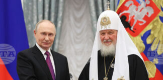 Путин поздрави руския патриарх за Деня на победата