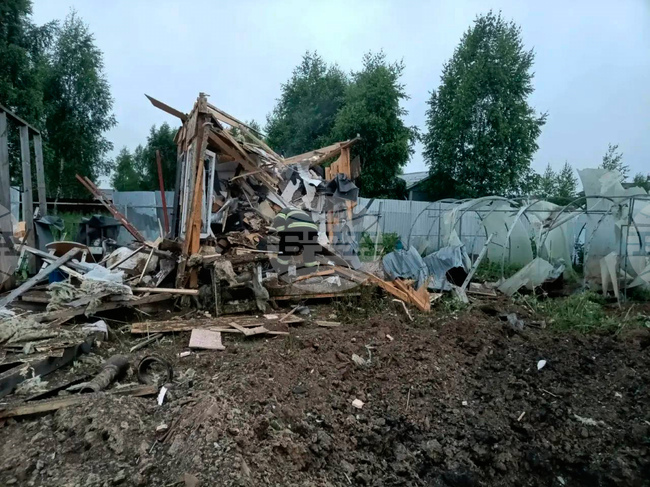 Щети след украинска въздушна атака в провинциален район в околностите на Москва, Русия. 18 юни 2026 г.