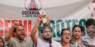 Политическата партия на младите "хлебарки" в Индия организира първия си протест в Делхи