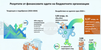 Сметната палата предотврати грешки за 3,37 млрд. лева в отчетите на бюджетните организации за 2024 г., съобщават от одитната институция
