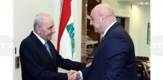 ННА: Президентът на Ливан и председателя на парламента обсъдиха разговорите с Вашингтон и ситуацията в Южен Ливан