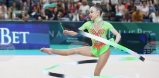 ОБНОВЕНА Стилияна Николова заема трето място във временното класиране за многобоя на Световната купа по художествена гимнастика в Милано