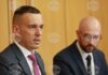 На снимката: кметът на Столична община Васил Терзиев (вляво) и зам.-кметът на Столична община в направление „Финанси“ Георги Клисурски.