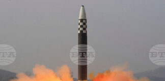 ОБНОВЕНА  
                                                                                                Северна Корея изстреля балистична ракета с малък обсег към морето, заяви Южна Корея