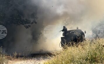 Пожар пламна в землищата на три хасковски села, 11 екипа огнеборци гасят пламъците