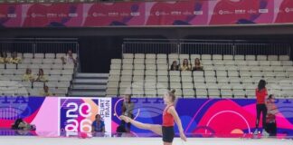 Пред погледа на президента на БФХГ Илиана Раева, Стилияна Николова и Ева Брезалиева проведоха подиум тренировките си преди Световното първенство