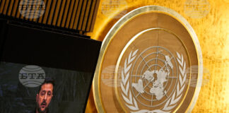 краинският президент на политическите дебати на Общото събрание на ООН в Ню Йорк, 23 септември 2026 година