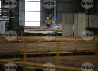 афинерията за катодна мед в завода на "Аурубис България" до Пирдоп