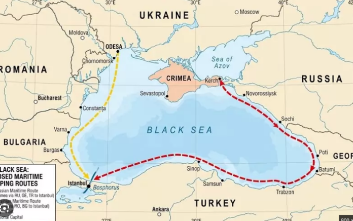 Отделни морски маршрути за Русия и Украйна в Черно море
